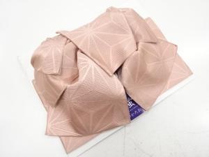 未使用品　麻の葉模様織り出し　リボン作り帯